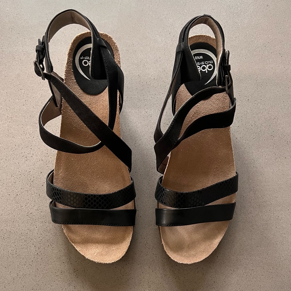 ABEO Bio Systems Biana Black Leather Shoe